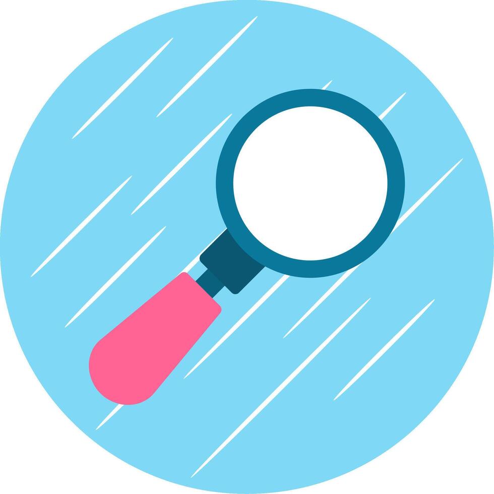 Search Flat Blue Circle Icon vector