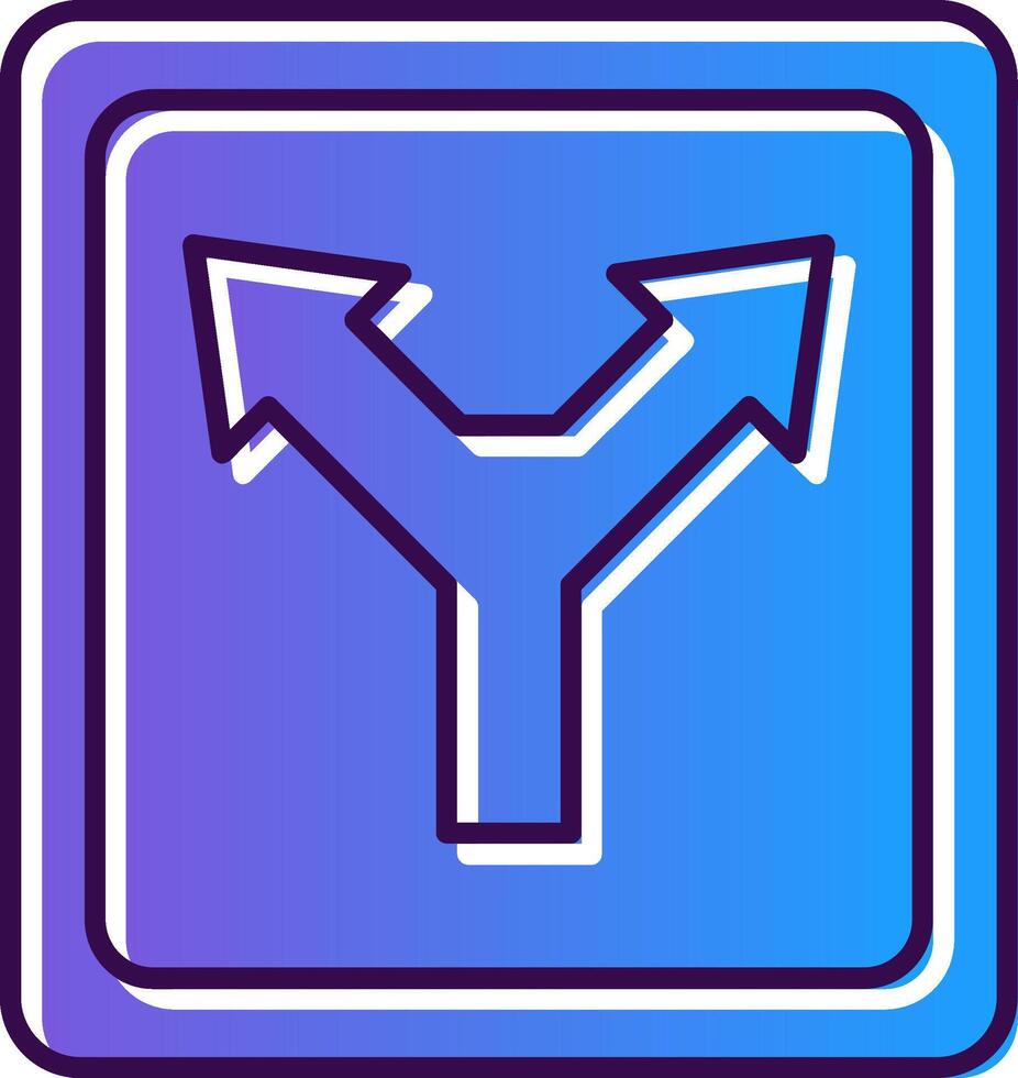 Diverge Gradient Filled Icon vector