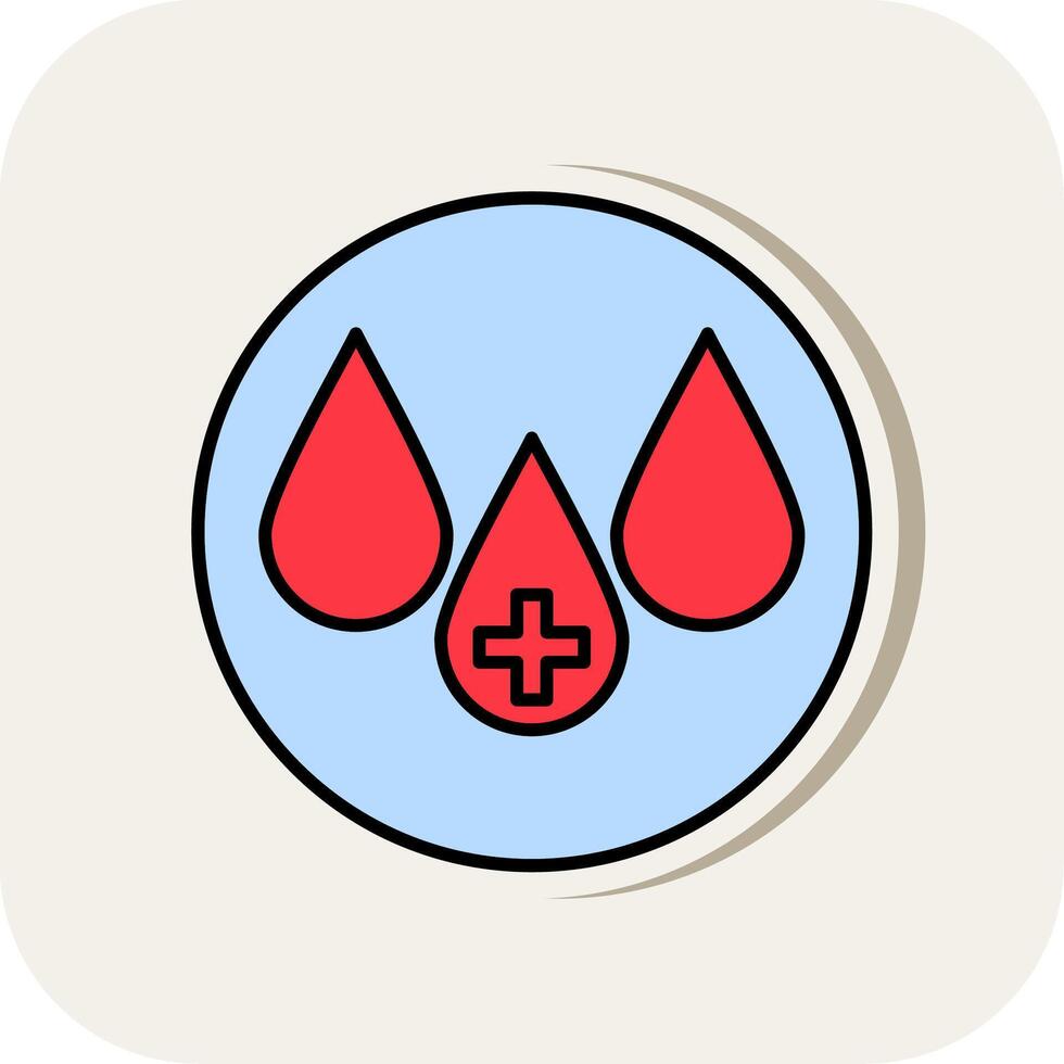 Blood Line Filled White Shadow Icon vector