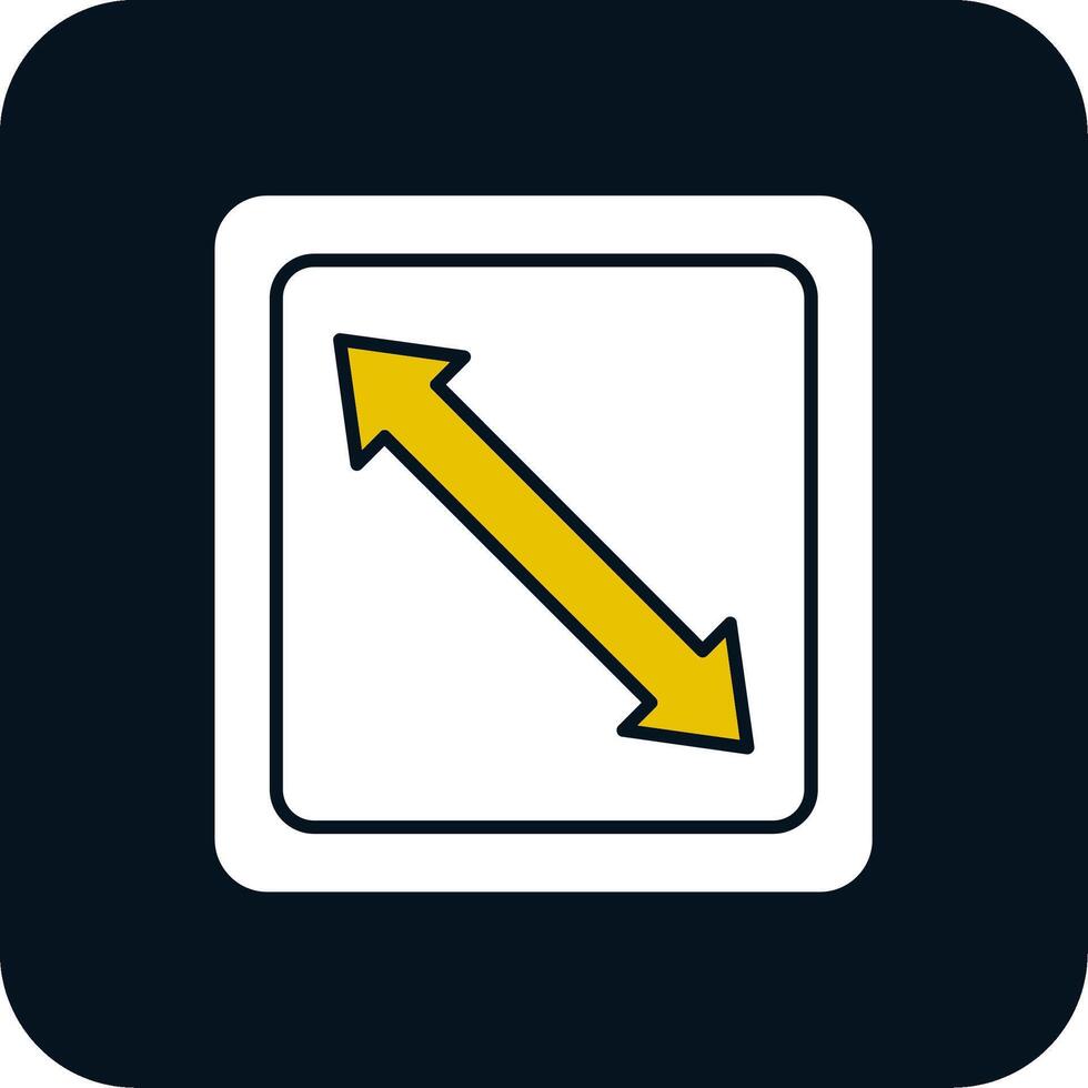 Right Down Glyph Two Color Icon vector
