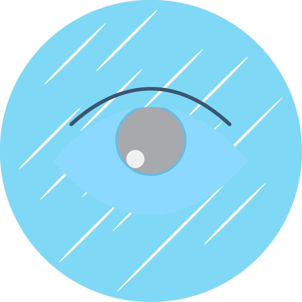 Eye Flat Blue Circle Icon vector