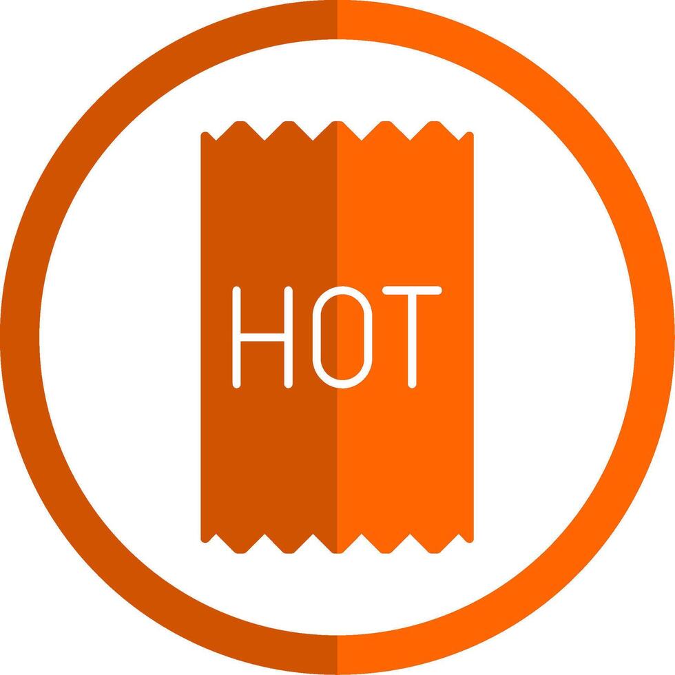 Hot Glyph Orange Circle Icon vector