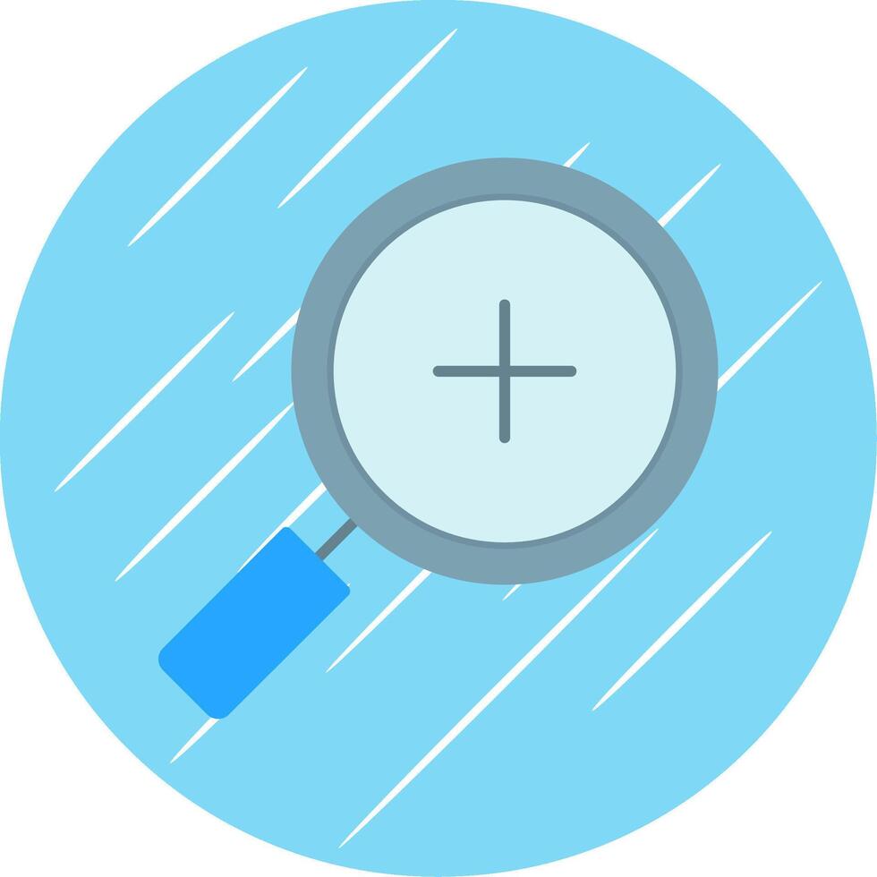 Zoom In Flat Blue Circle Icon vector