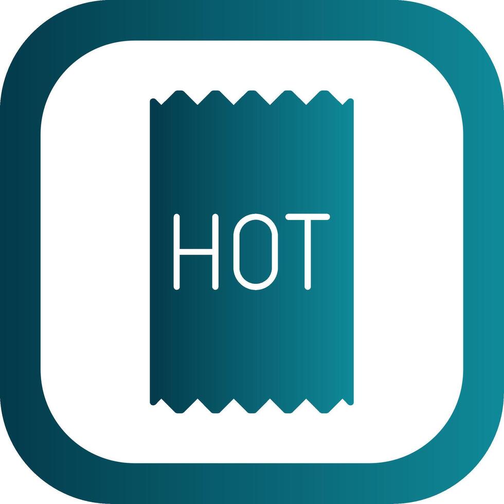 Hot Glyph Gradient Round Corner Icon vector