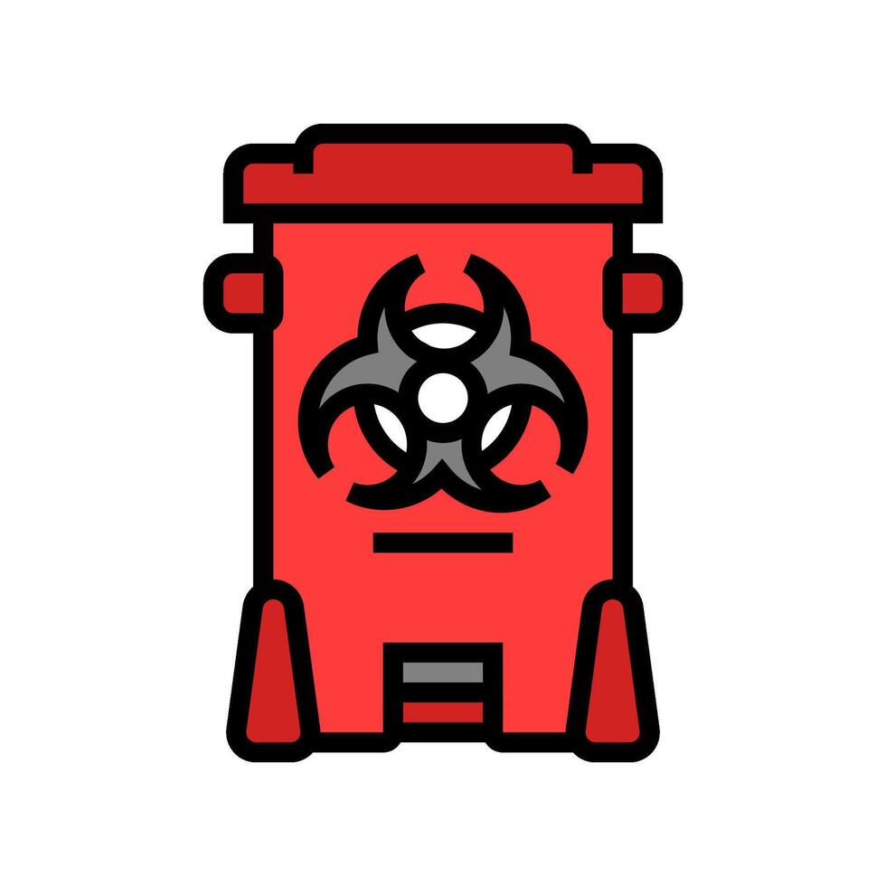 hazardous waste sorting color icon illustration vector