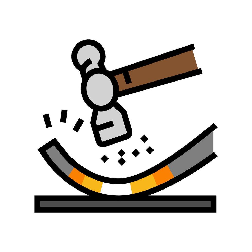 metalworking blacksmith color icon illustration vector