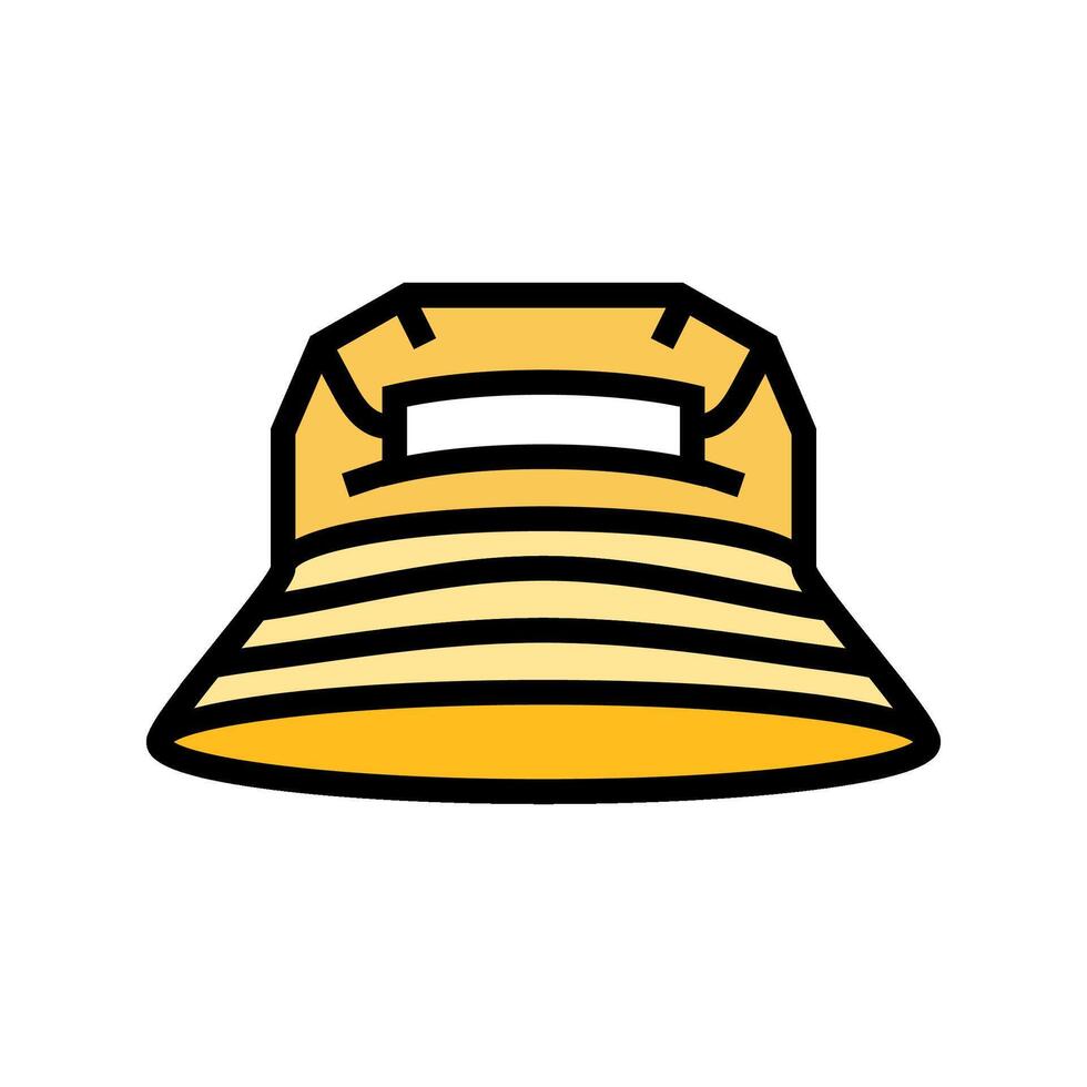 bucket hat streetwear cloth fashion color icon illustration vector