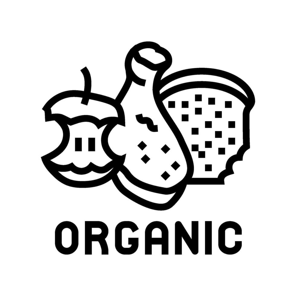 organic waste sorting line icon illustration vector