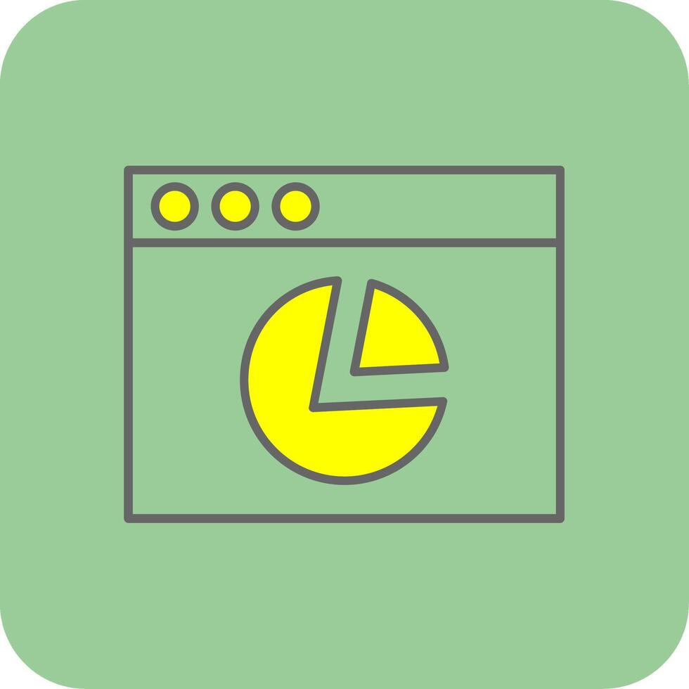 Browser Filled Yellow Icon vector