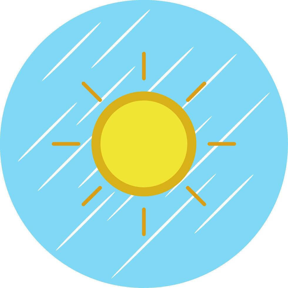 soleado plano azul circulo icono vector