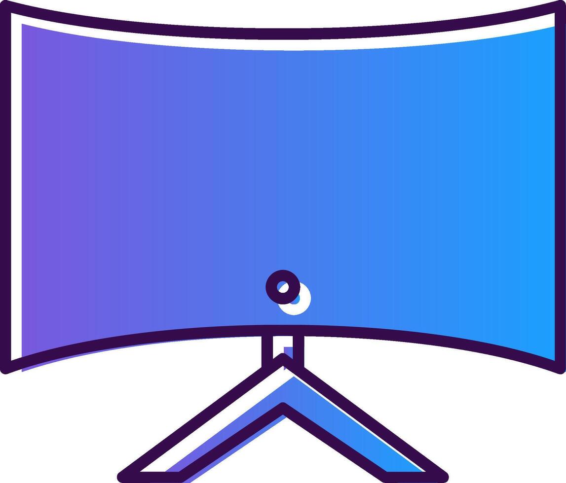 Computer Gradient Filled Icon vector