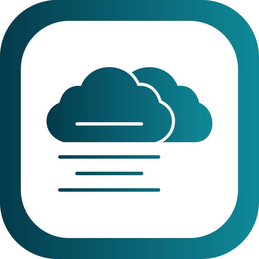 Mist Glyph Gradient Round Corner Icon vector