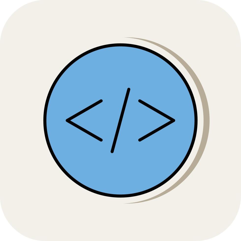 Coding Line Filled White Shadow Icon vector