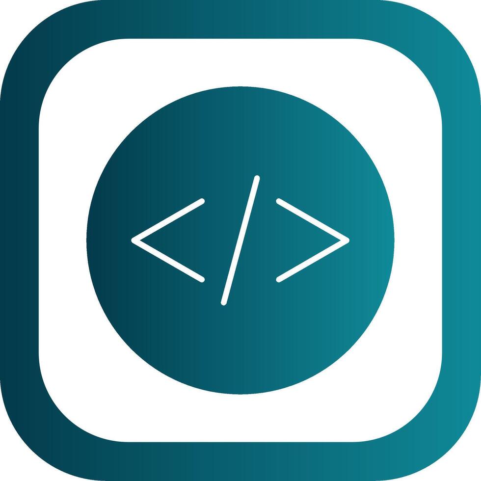 Coding Glyph Gradient Round Corner Icon vector