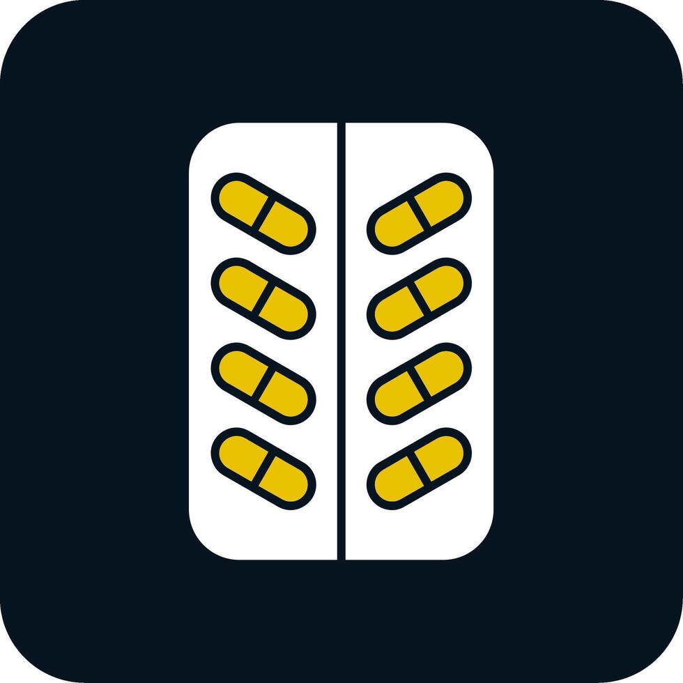 Pill Glyph Two Color Icon vector