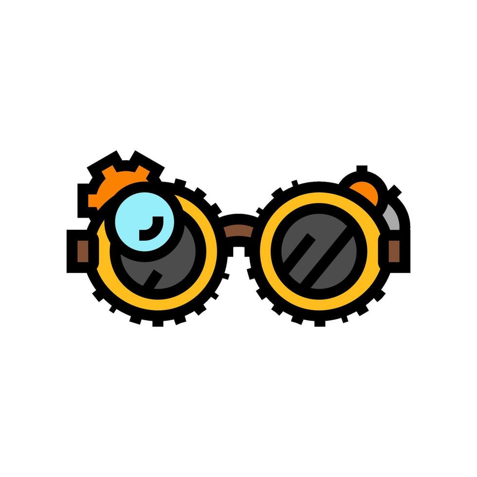 goggles steampunk vintage color icon illustration vector