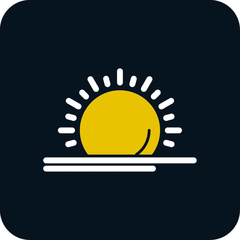 Sun Glyph Two Color Icon vector