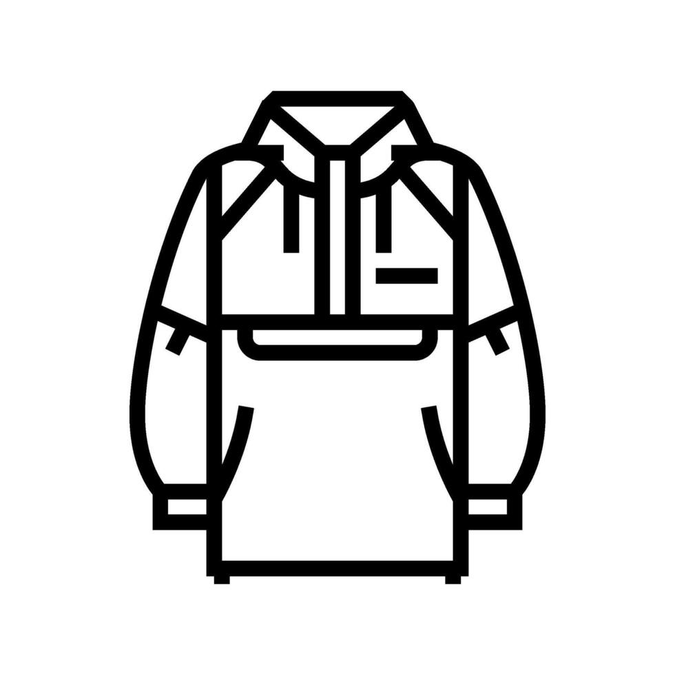 windbreakers streetwear cloth fashion line icon illustration vector