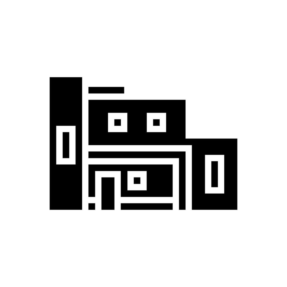 minimalista arquitectura estilo de vida glifo icono ilustración vector