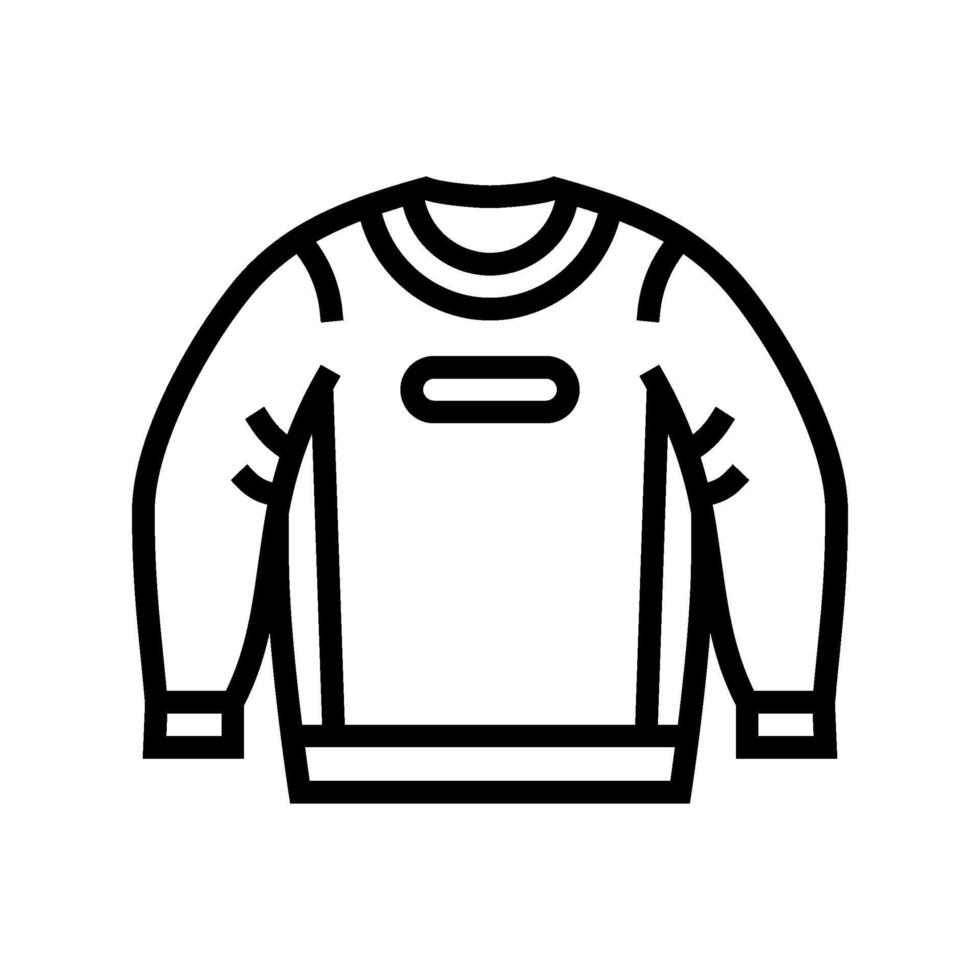 crewneck sweatshirt streetwear cloth fashion line icon illustration vector