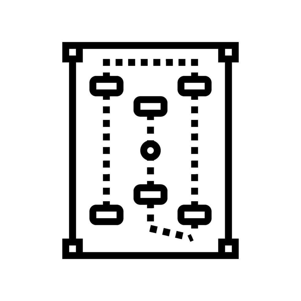 court croquet game line icon illustration vector