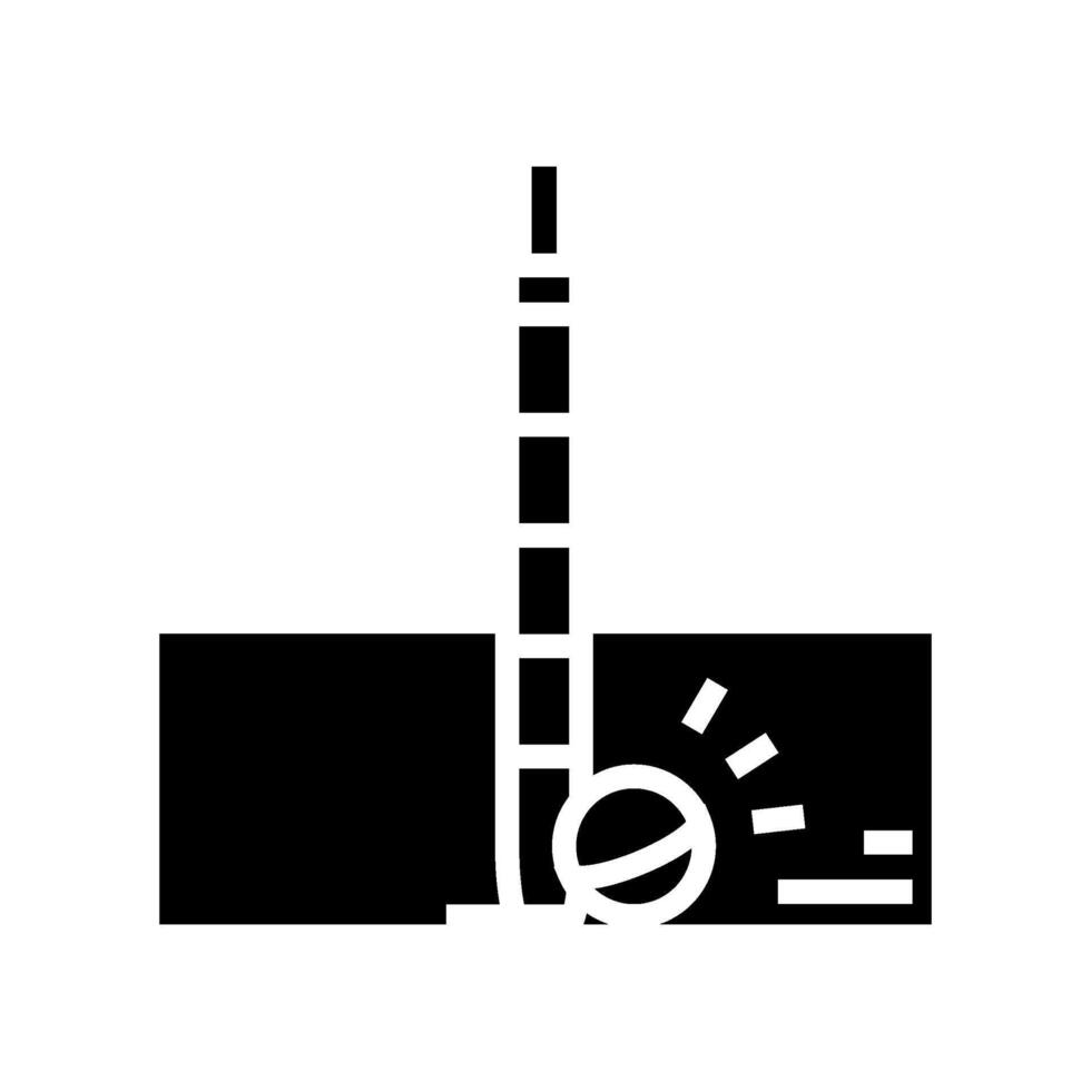 peg out croquet game glyph icon illustration vector