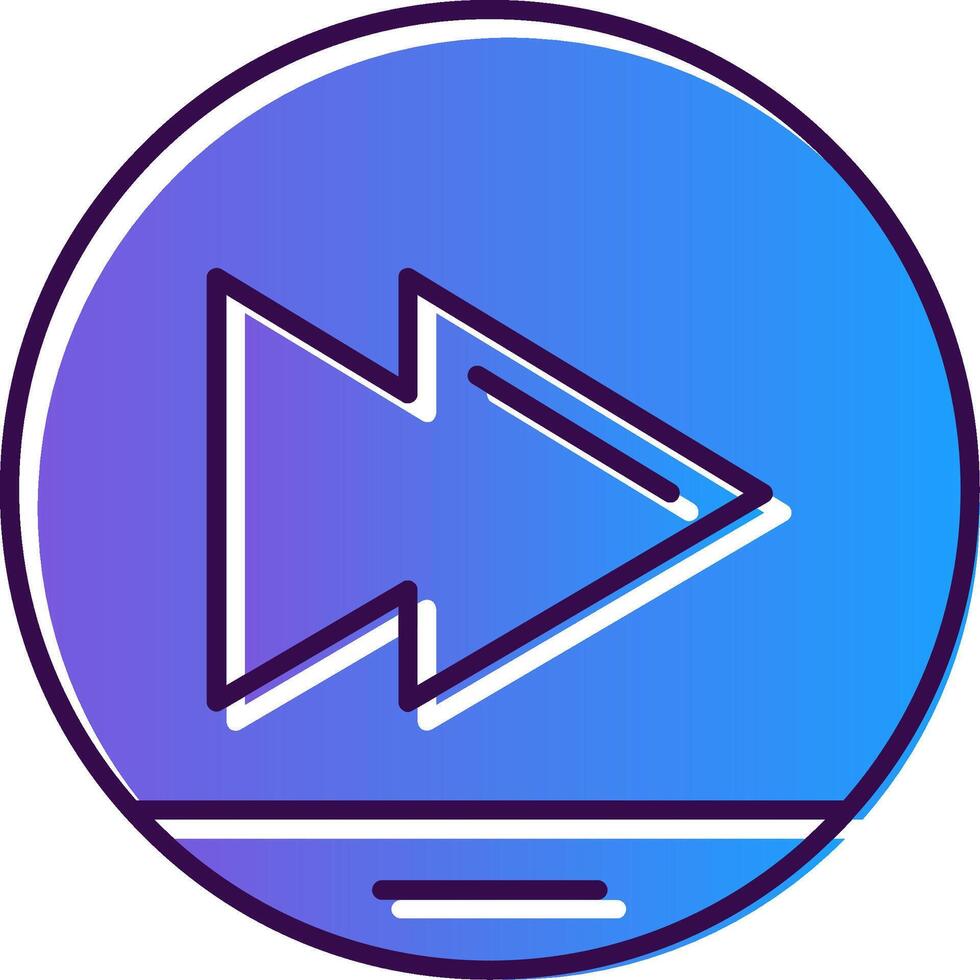 Skip Gradient Filled Icon vector