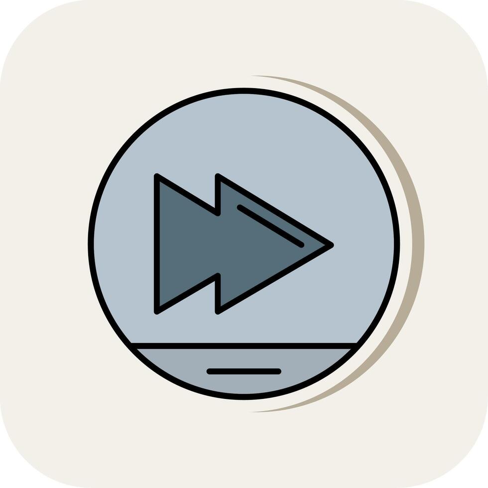 Skip Line Filled White Shadow Icon vector