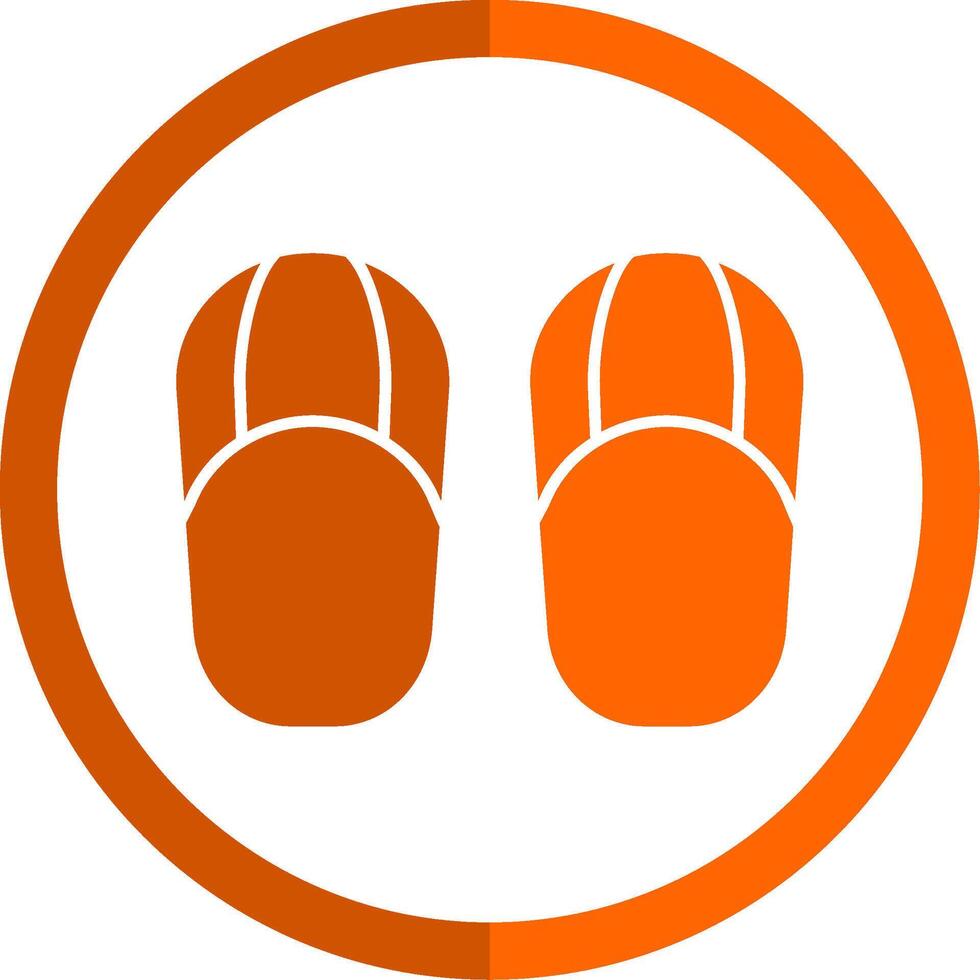 Sandals Glyph Orange Circle Icon vector