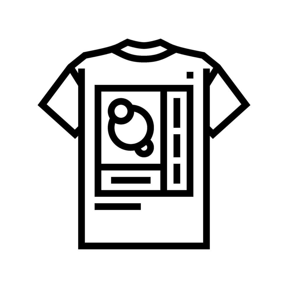 graphic tee streetwear cloth fashion line icon illustration vector