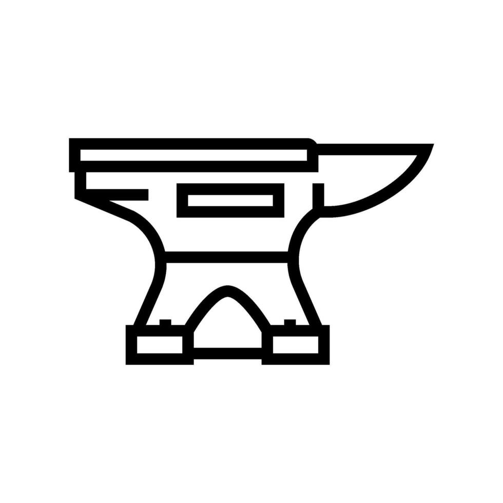 anvil blacksmith line icon illustration vector