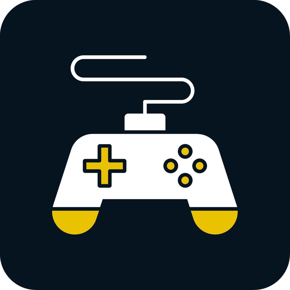 Game Console Glyph Two Color Icon vector