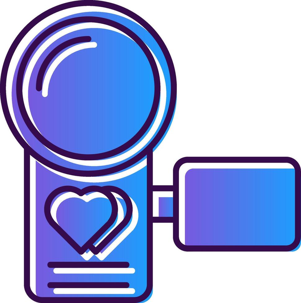 Camera Gradient Filled Icon vector