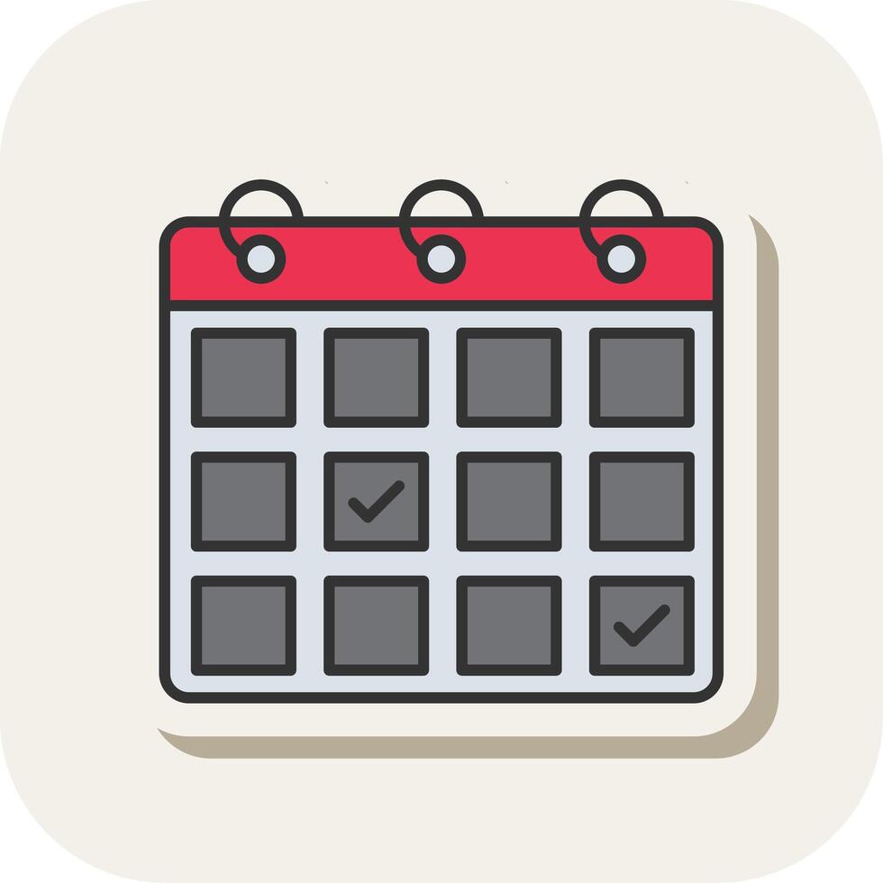 Appointment Request Line Filled White Shadow Icon vector