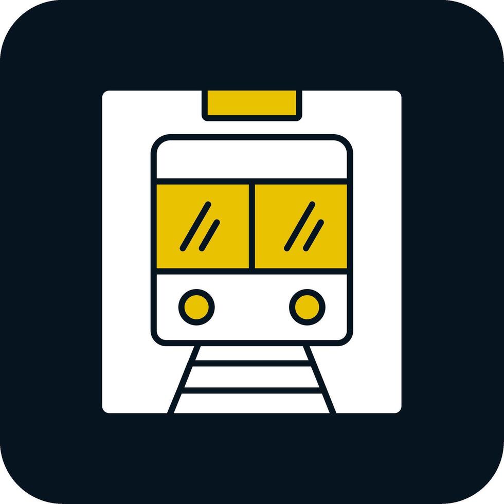 Metro Glyph Two Color Icon vector