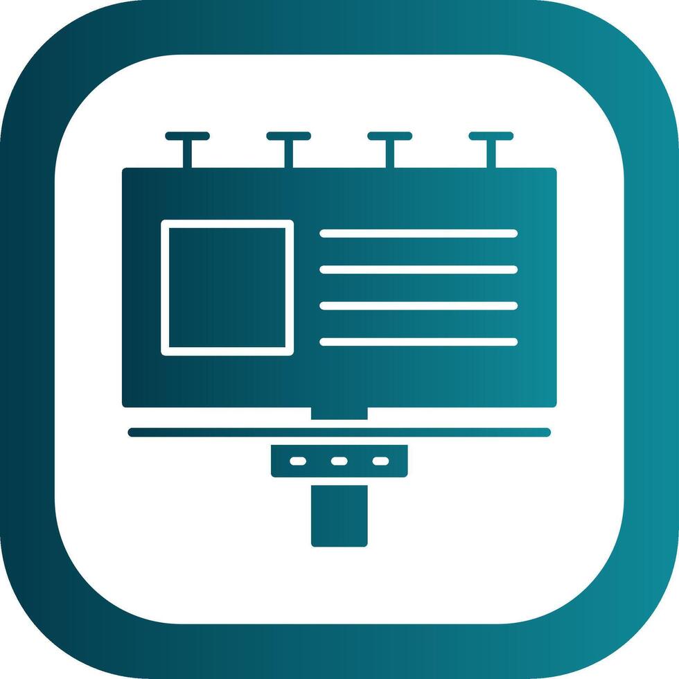 Billboards Glyph Gradient Round Corner Icon vector