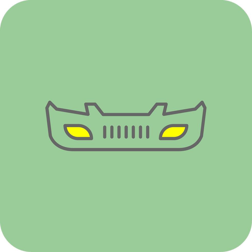 Bumper Filled Yellow Icon vector