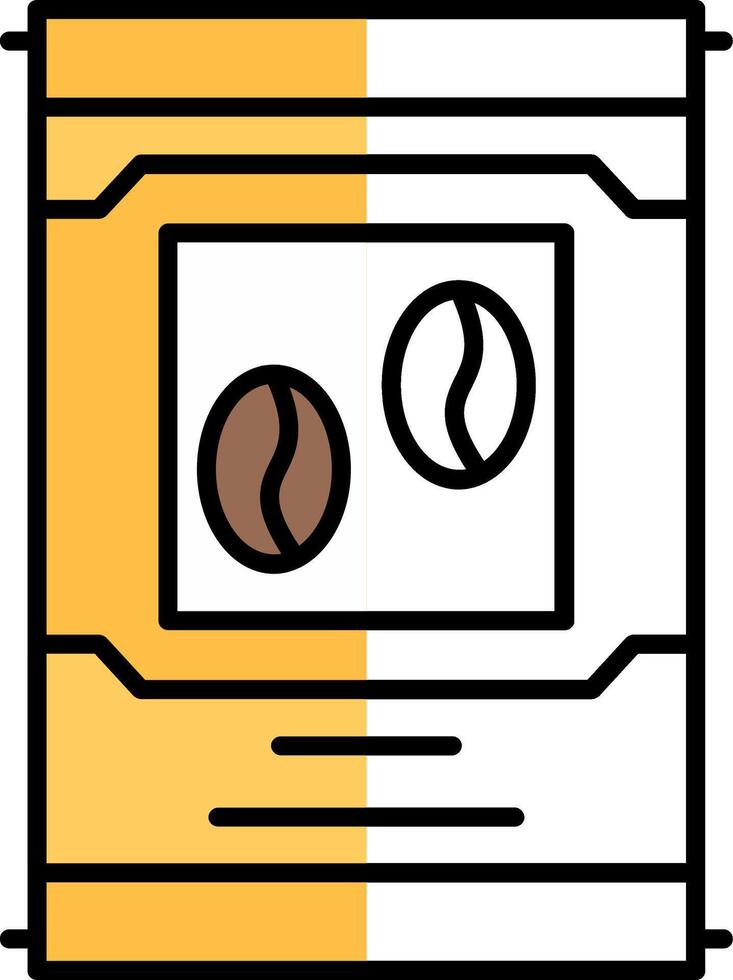 Beans Filled Half Cut Icon vector