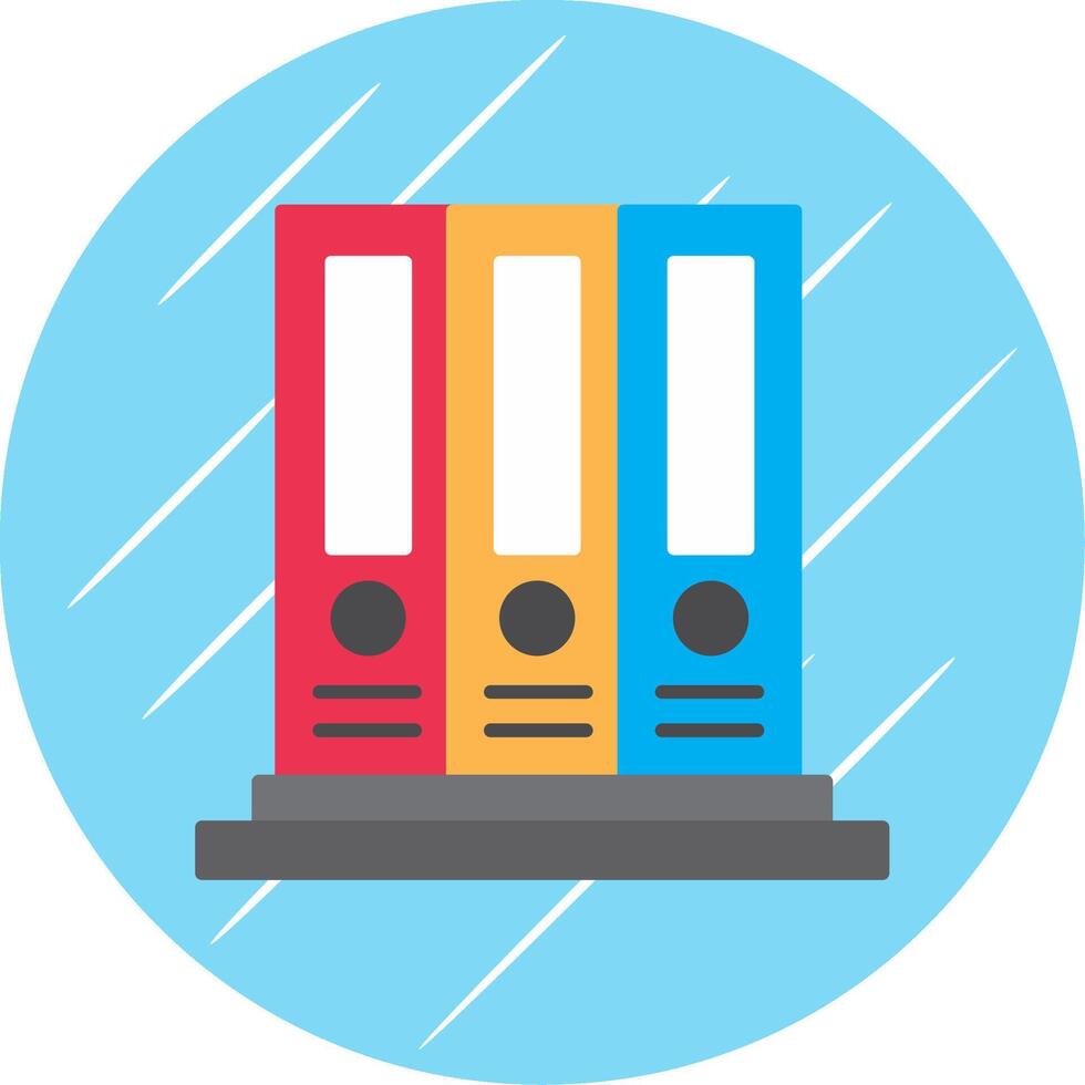 Binder Flat Blue Circle Icon vector