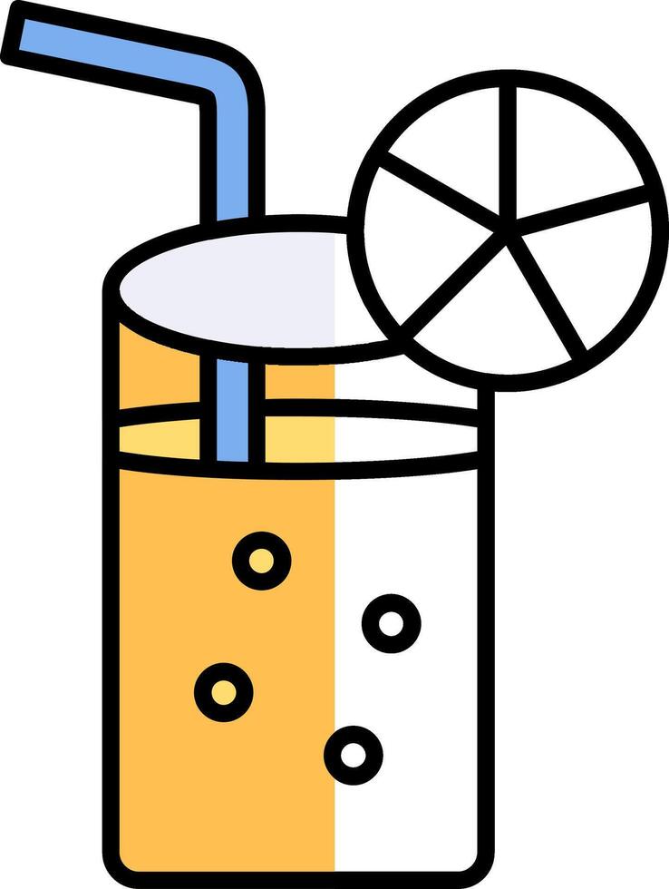 Lemonade Filled Half Cut Icon vector