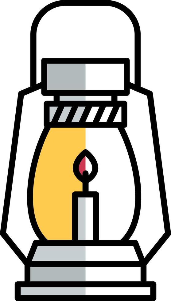 Gas Lamp Filled Half Cut Icon vector