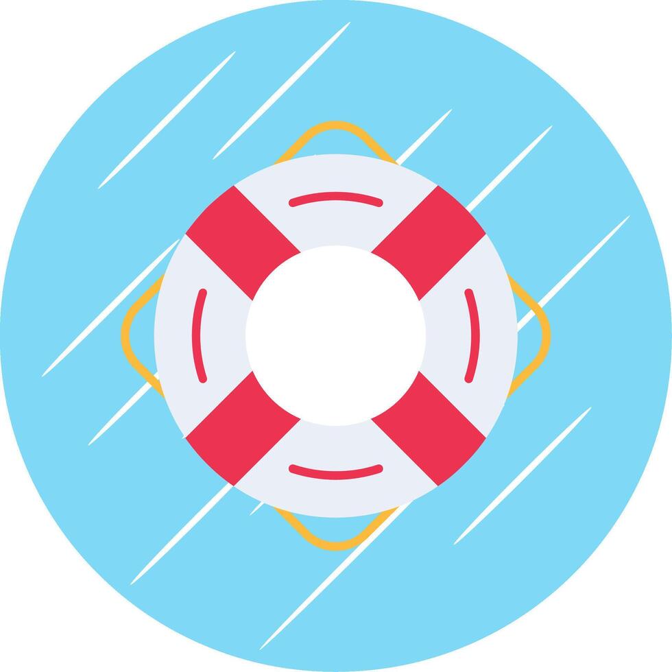 LifeBuoy Flat Blue Circle Icon vector