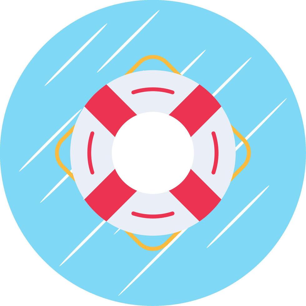 LifeBuoy Flat Blue Circle Icon vector