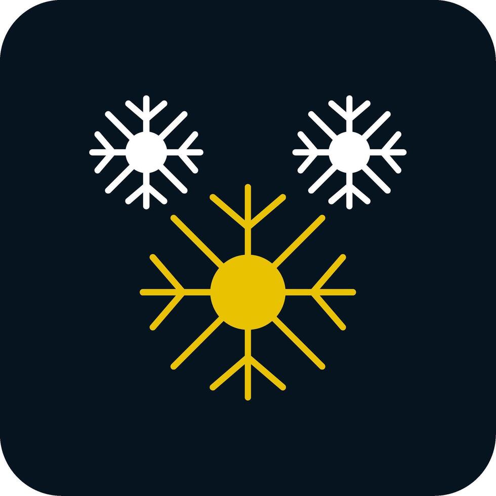 Snowflake Glyph Two Color Icon vector