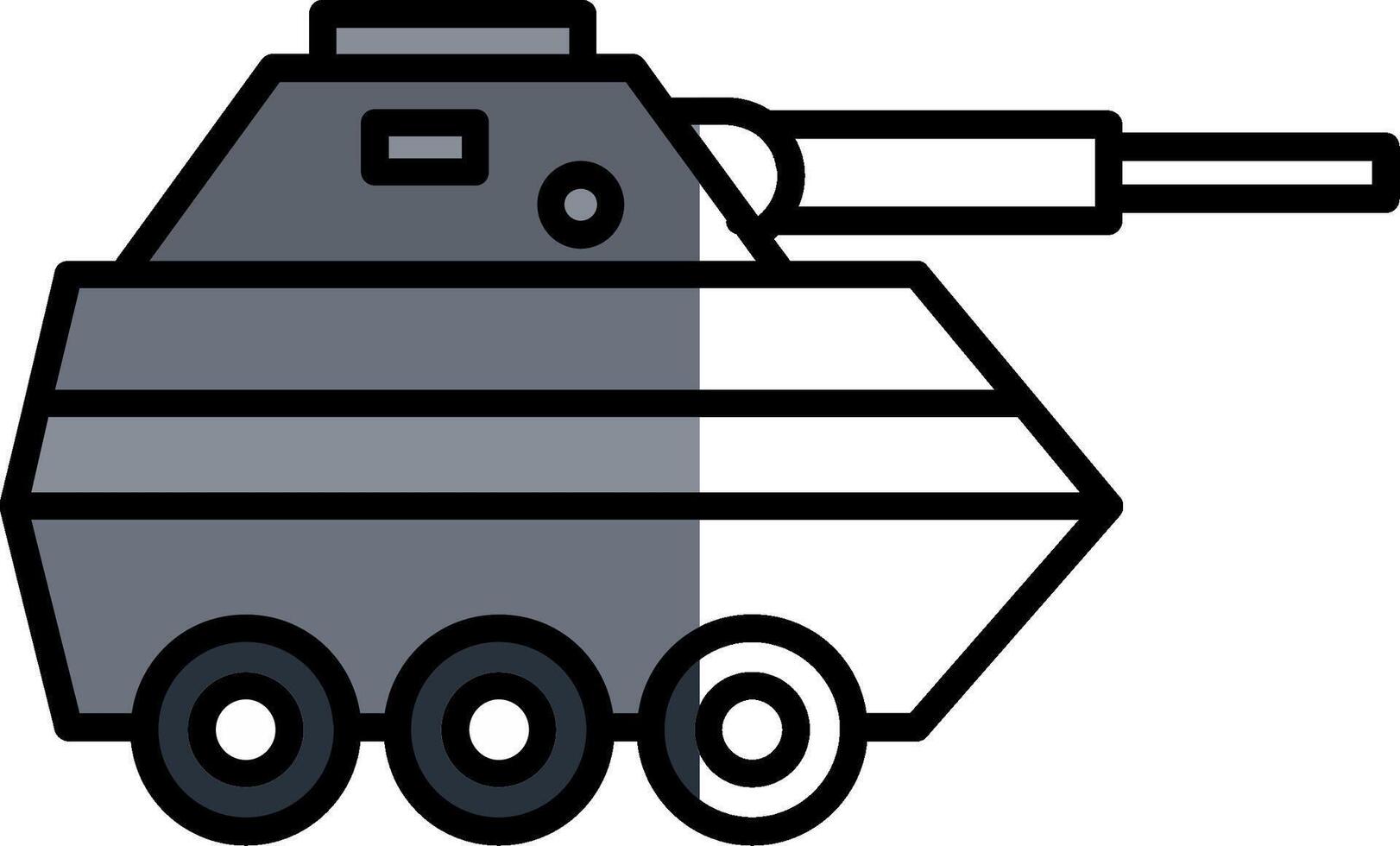 Infantry Van Filled Half Cut Icon vector