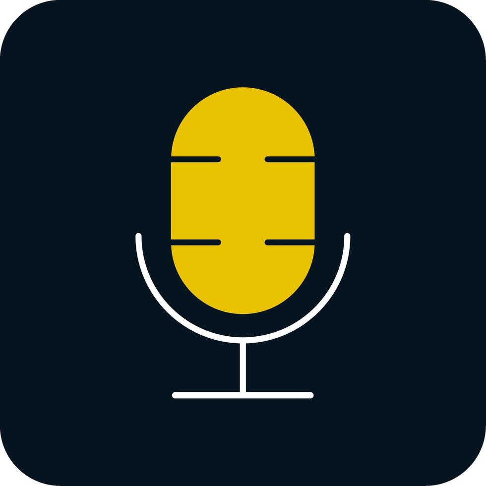 Podcast Glyph Two Color Icon vector