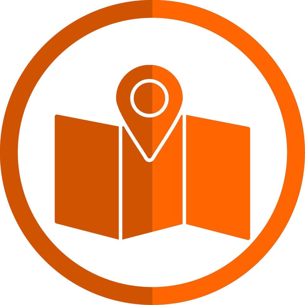 Site Map Glyph Orange Circle Icon vector