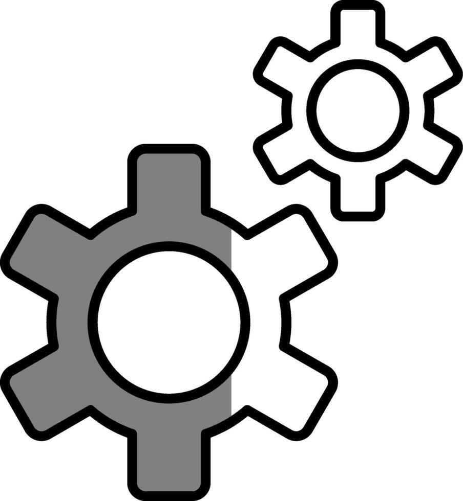 Automation Filled Half Cut Icon vector
