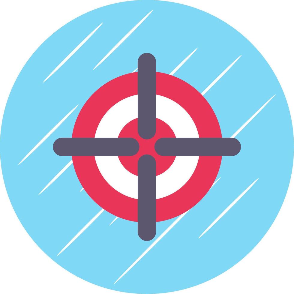 Target Flat Blue Circle Icon vector