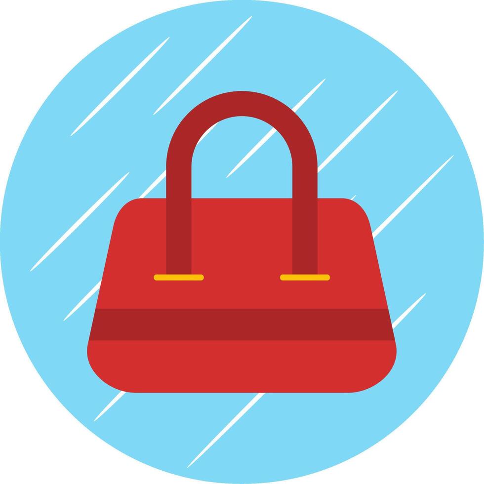 Purse Flat Blue Circle Icon vector